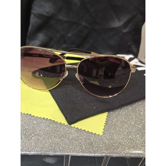 Quay Australia Vivienne 64MM Aviator Sunglasses- Gold/Brown main image 10